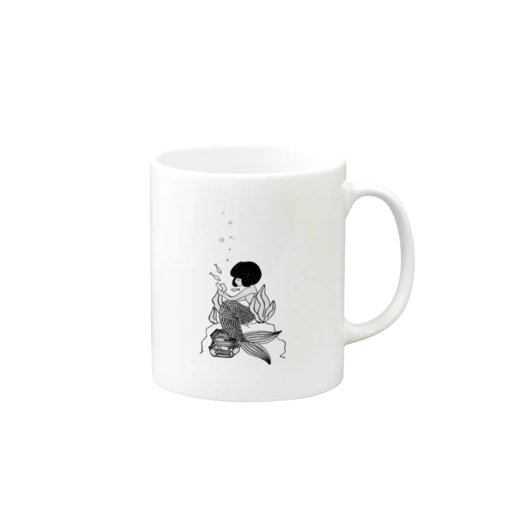 あおい ようの人魚の読み聞かせ Mug :right side of the handle