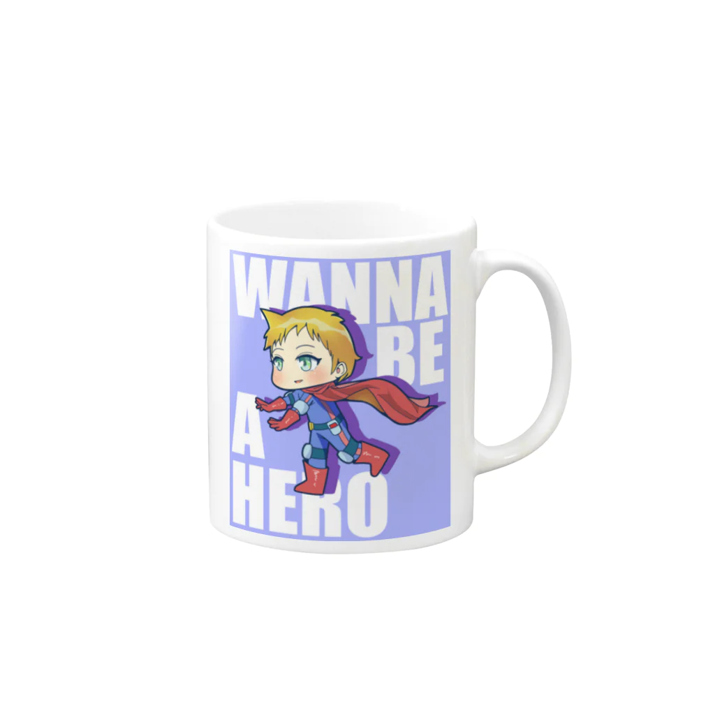 さぴたのヒーローになりたいマットくん Mug :right side of the handle