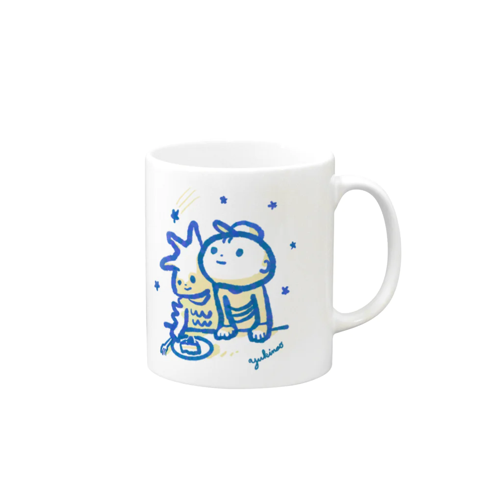 あかるいみらいけんきゅうじょのきみがほしをみてるあいだに Mug :right side of the handle