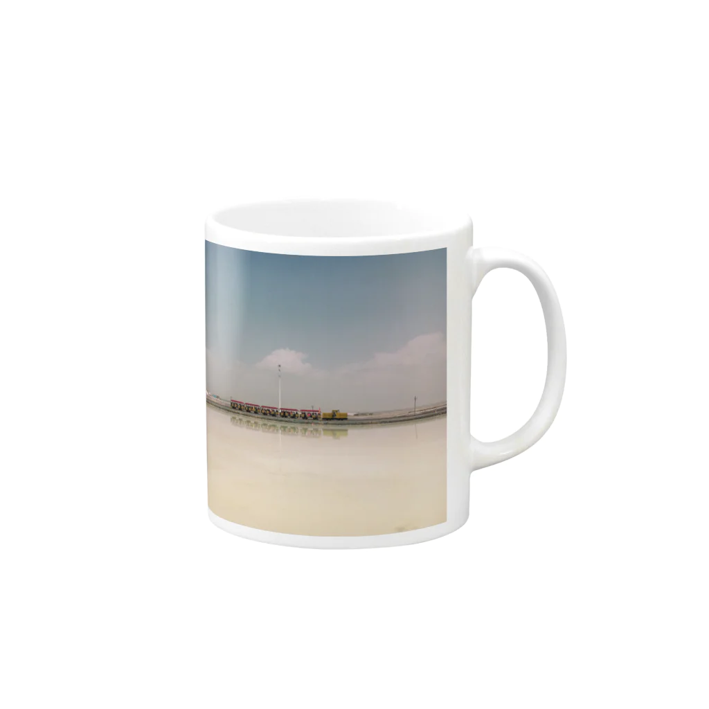 da_zzleeの塩湖 Mug :right side of the handle