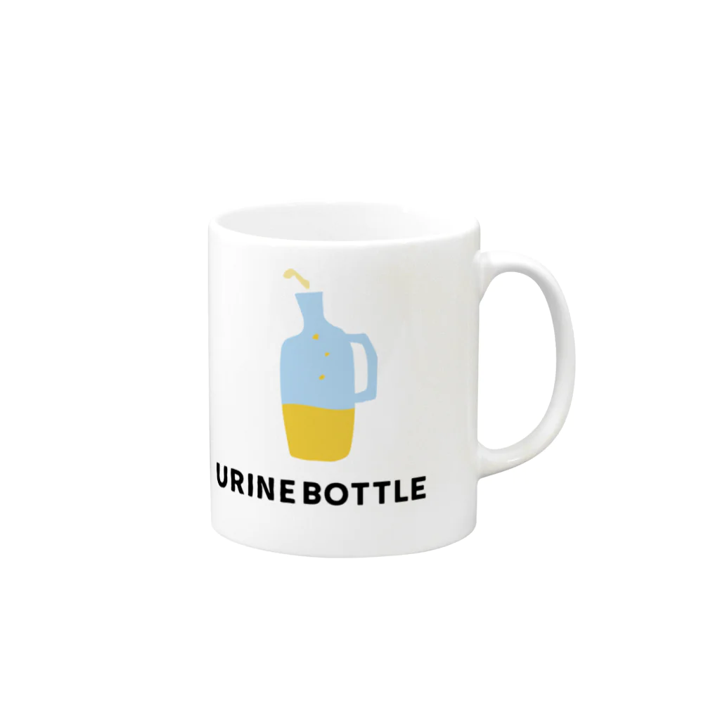 らっこやくのURINE BOTTLE Mug :right side of the handle