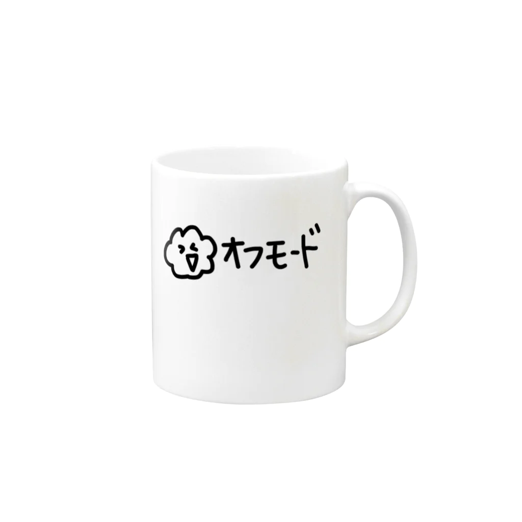 punipuni_purinのオフモードくん Mug :right side of the handle