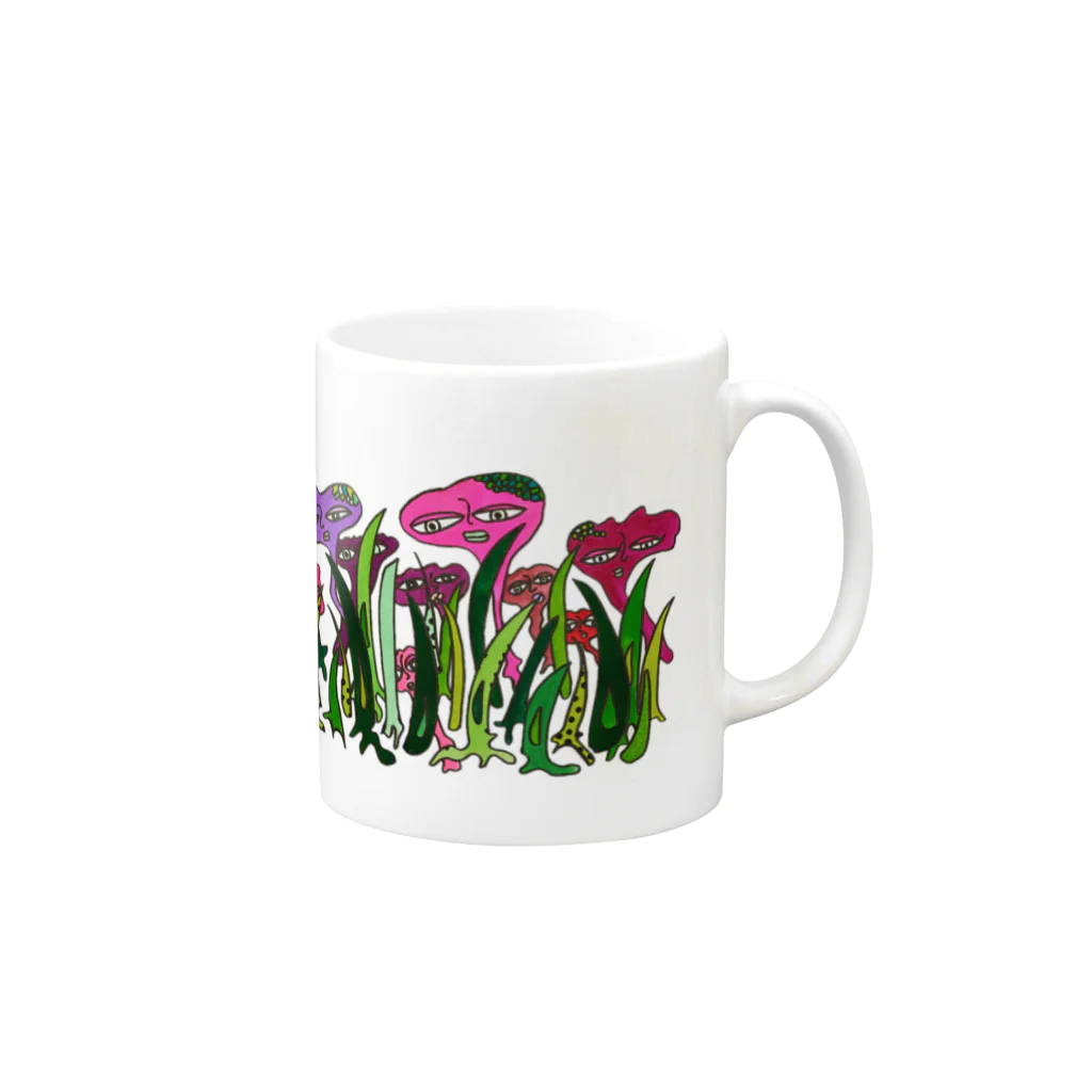 しぃ絵の草むらの小人たち Mug :right side of the handle