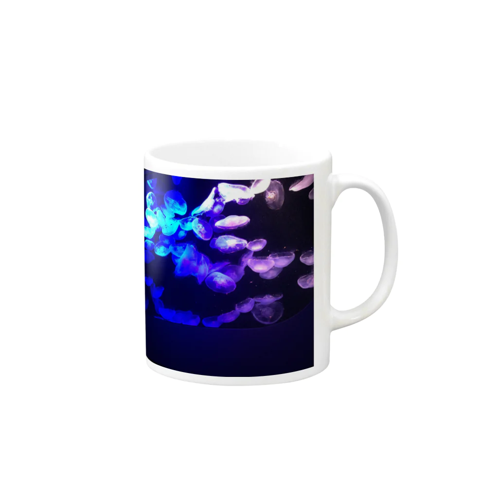 Boppy Bopの海月ナイトアクアリウム Mug :right side of the handle