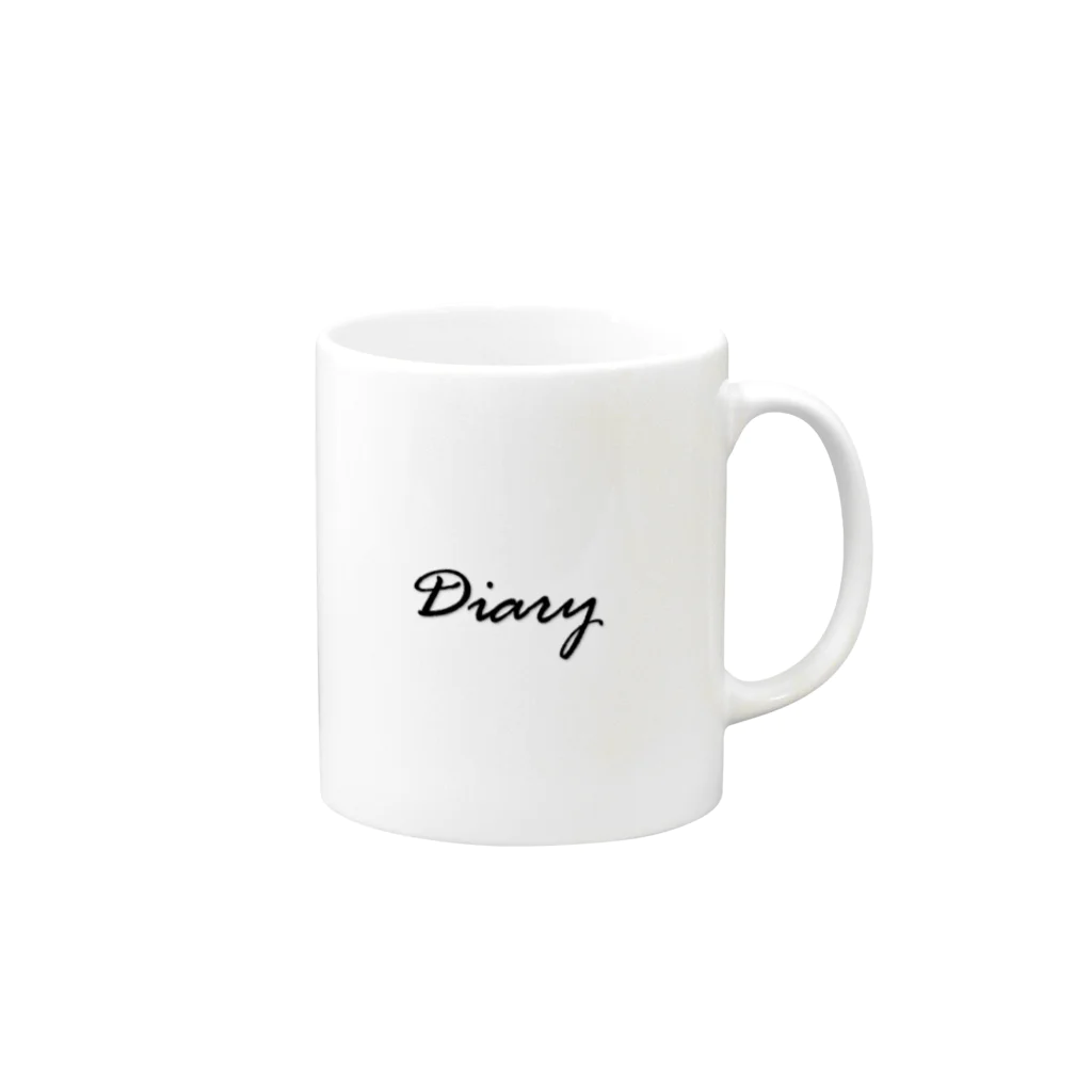 DiaryのDiary logo マグカップの取っ手の右面