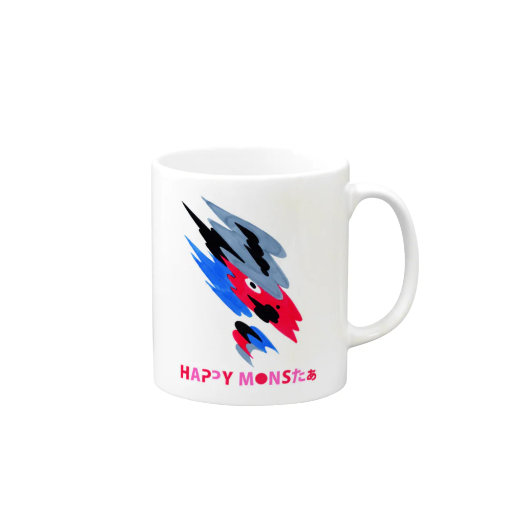 HAPPY M●NSたぁのスピードモンスター・J Mug :right side of the handle