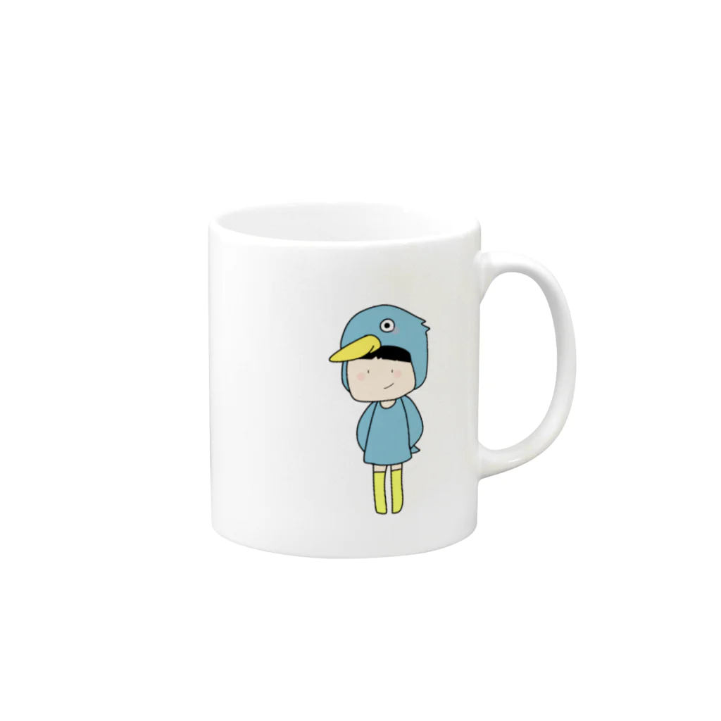 なつみかんのハシビロコウ×Girl Mug :right side of the handle