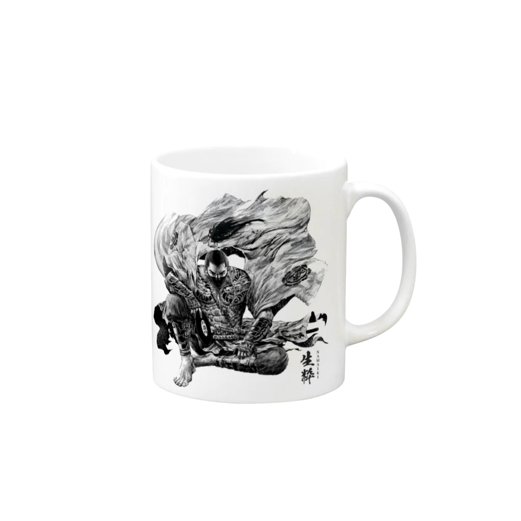 SPIN MASTER A-1のNAMAIKI 生粋 Mug :right side of the handle