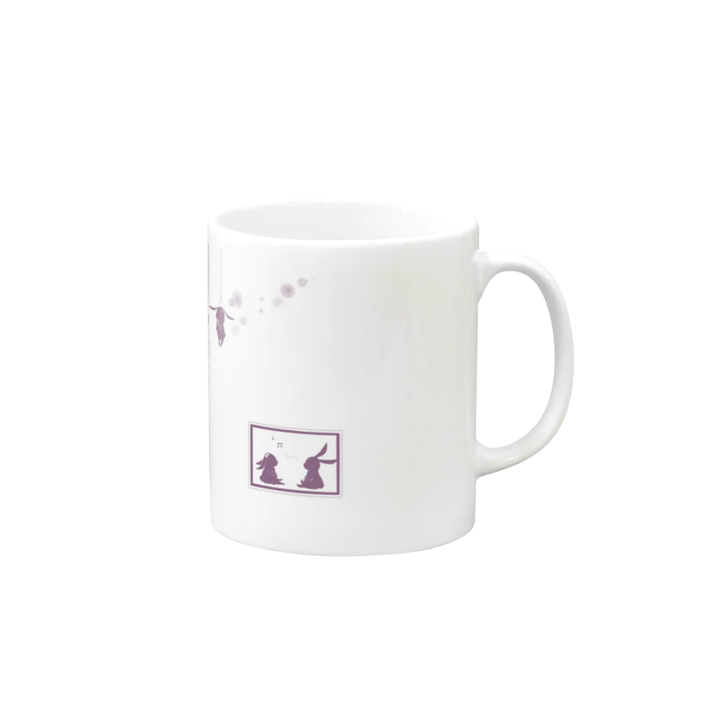 白桃のマリオネット Mug :right side of the handle