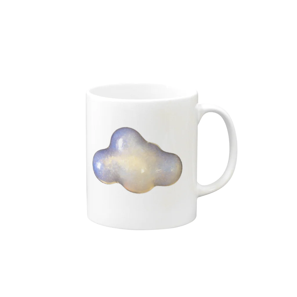 まふゆ村の偏光の雲☁️ Mug :right side of the handle