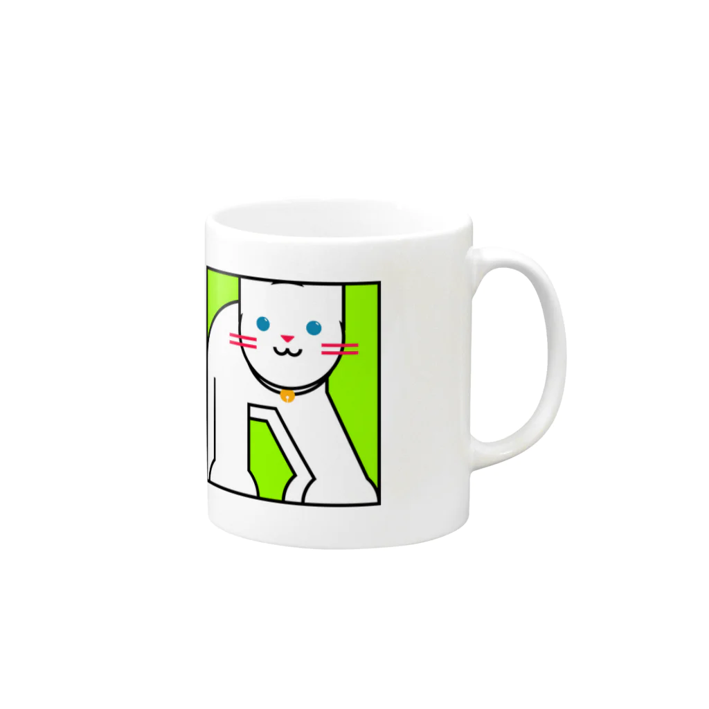 自信課長！の猫用口 Mug :right side of the handle