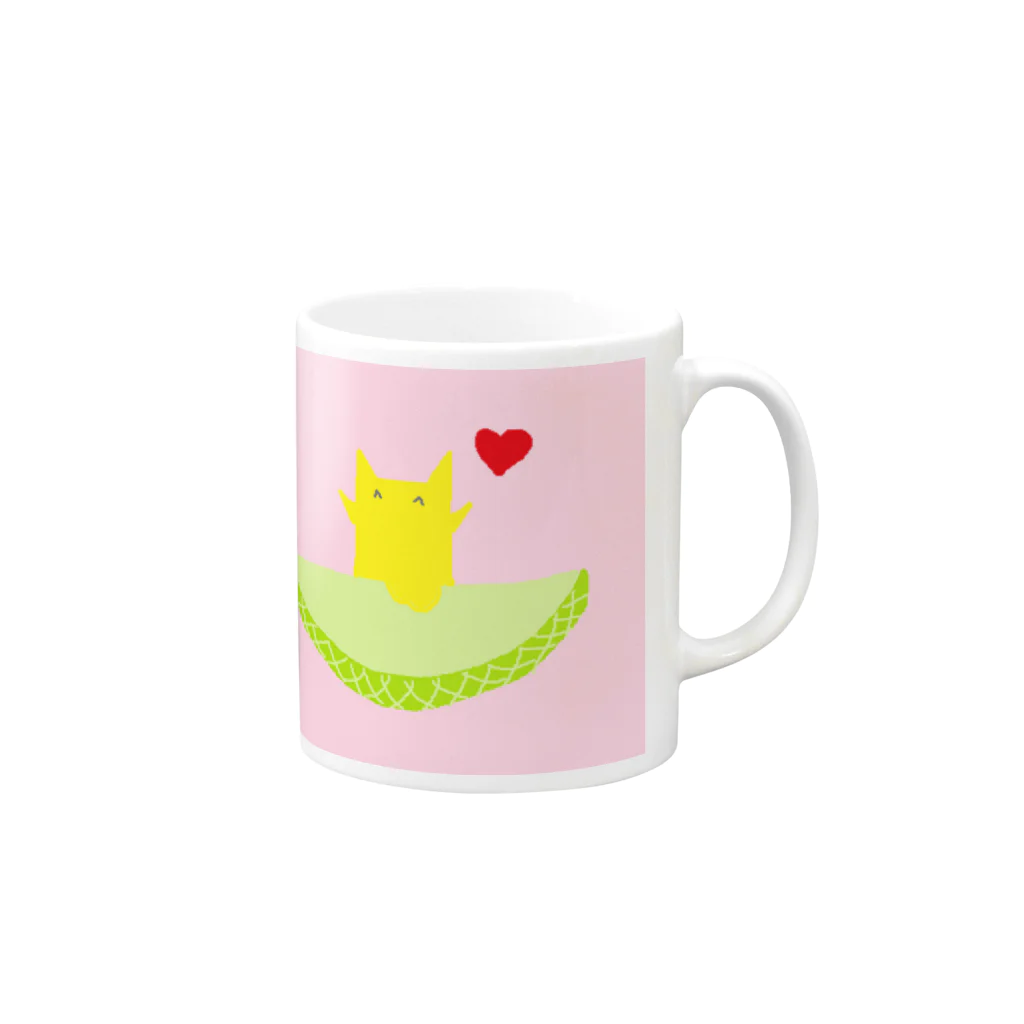 らぐなす(*´ω｀*)のめろんろん Mug :right side of the handle