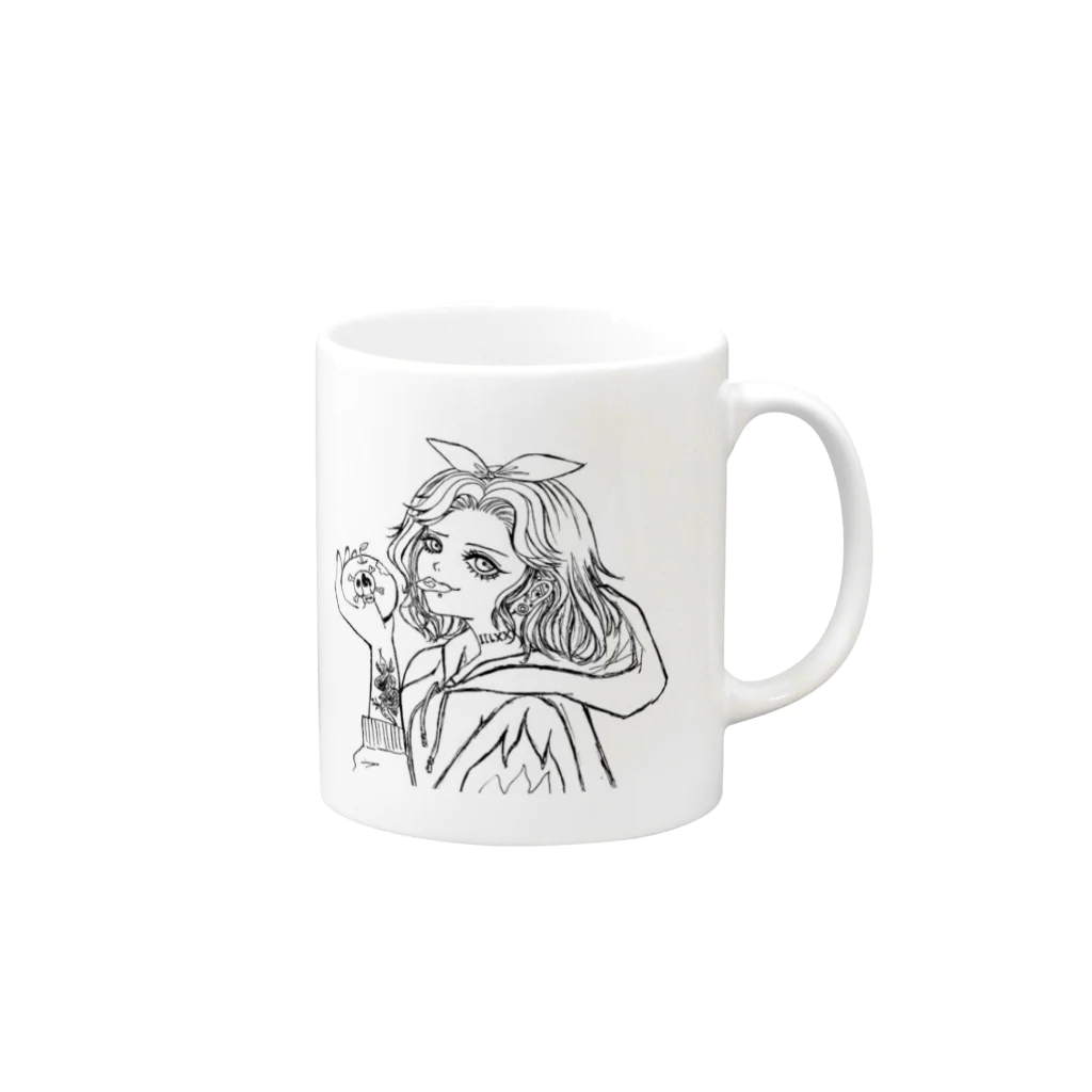 たにみと死の淵のスラム街で育った姫 Mug :right side of the handle