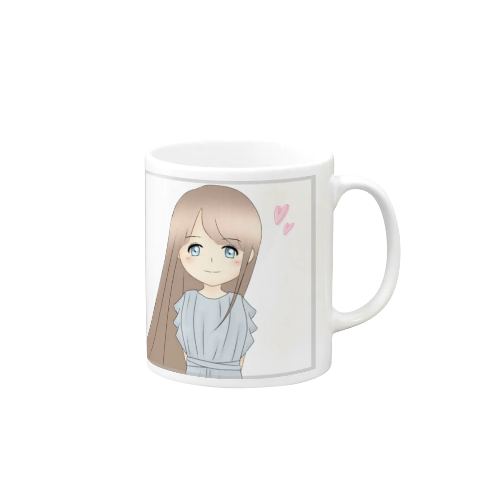 Airishopのロングのおんなのこ Mug :right side of the handle