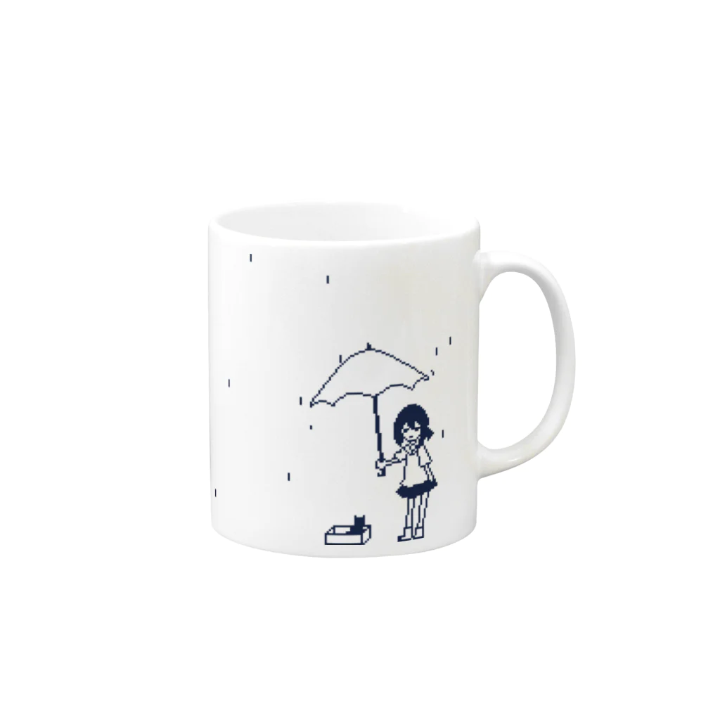 mizukinokoの猫を拾う Mug :right side of the handle