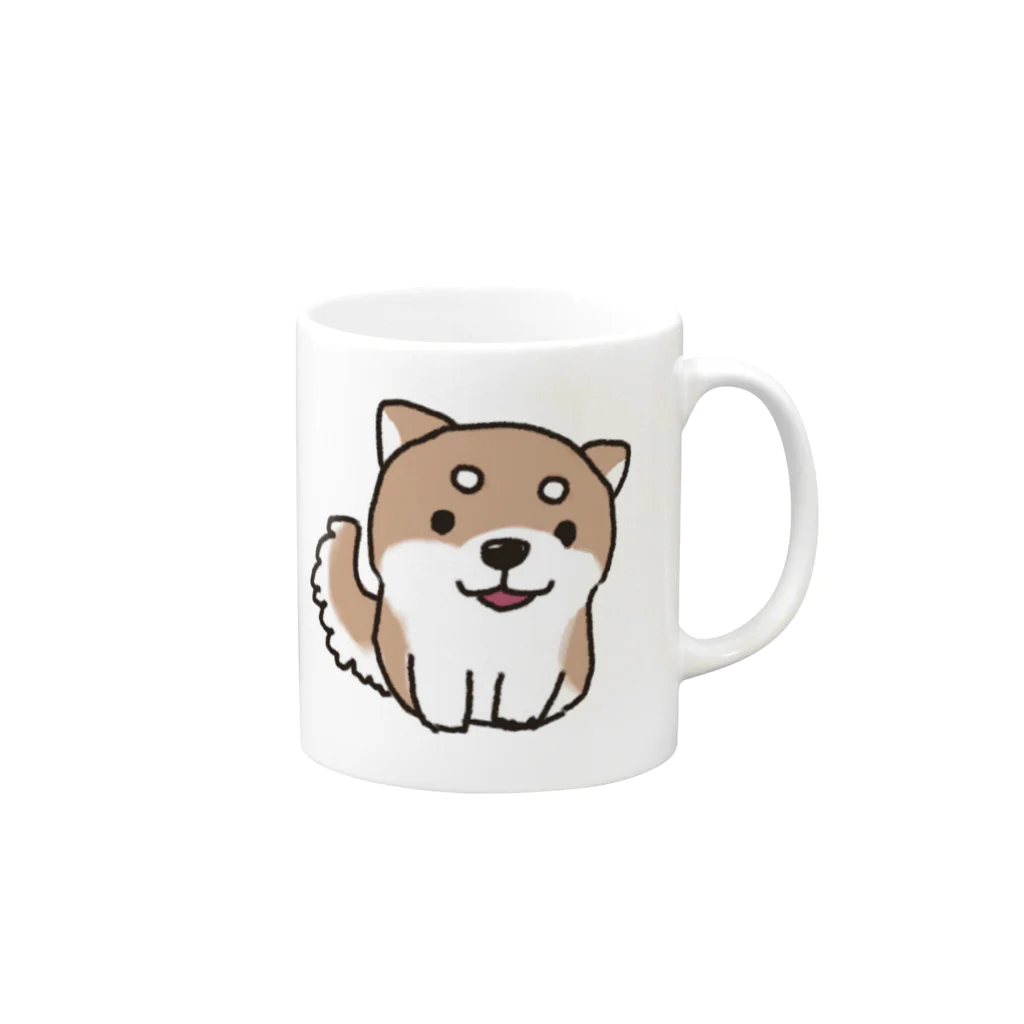 pon pokoの柴犬 Mug :right side of the handle