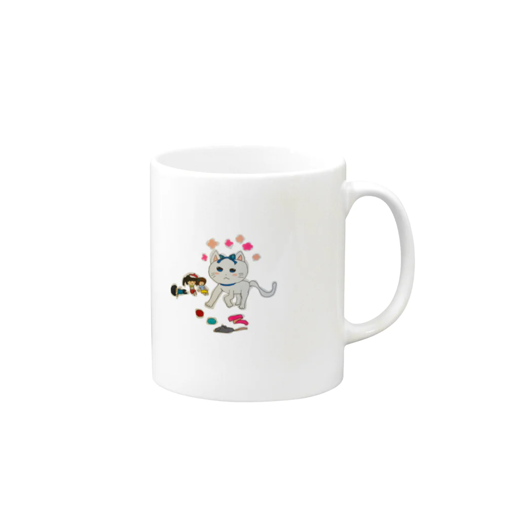 wasa-biのあそびねこ Mug :right side of the handle