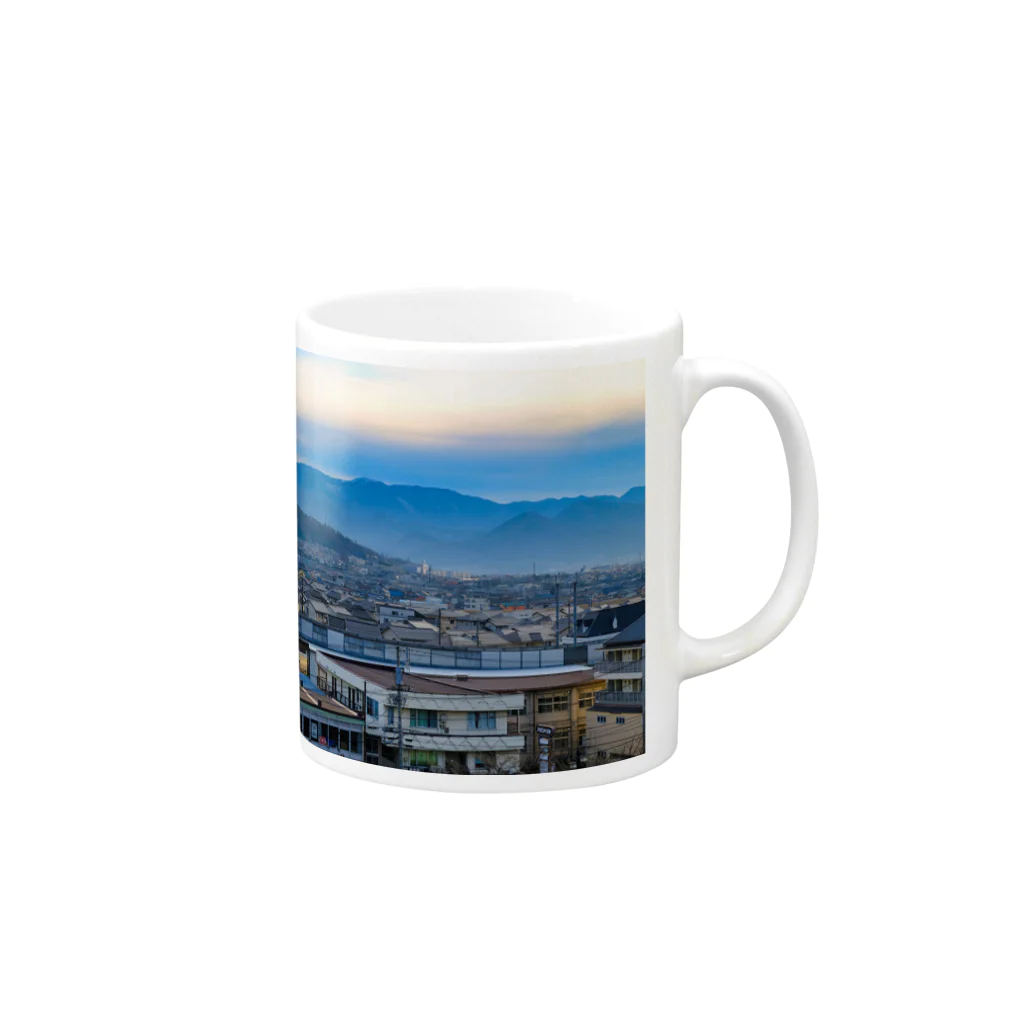 tetsu/中原徹也（Rebrast）の山と街 Mug :right side of the handle