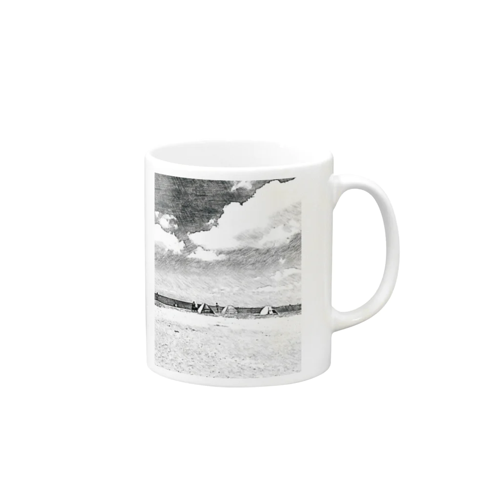 ELF-POKOの砂浜 Mug :right side of the handle