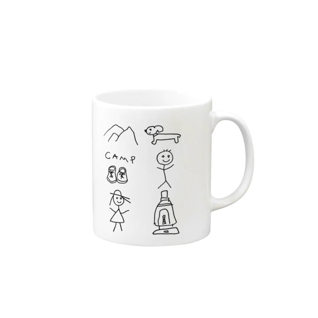 packmagazineのcamp series by 週末日記 Mug :right side of the handle