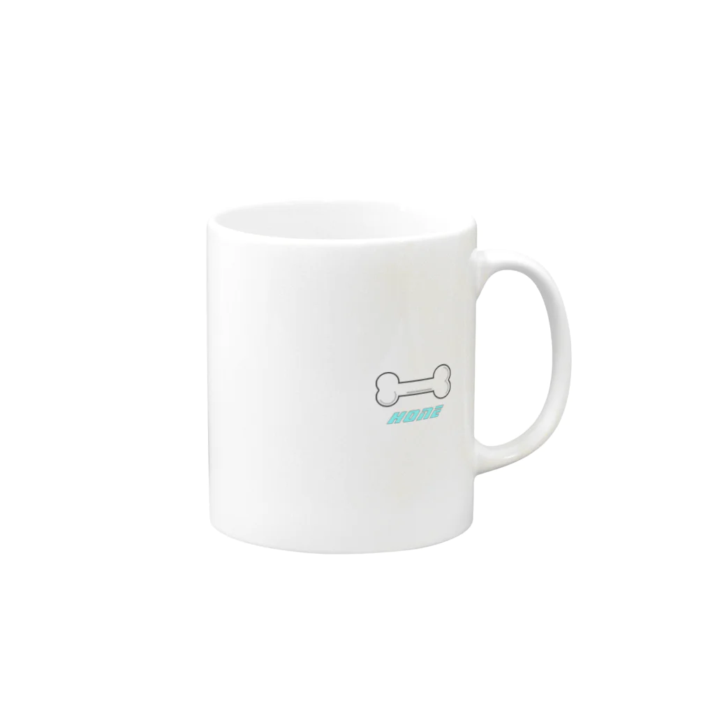 ぴろやんのお店の犬がくわえる骨 Mug :right side of the handle