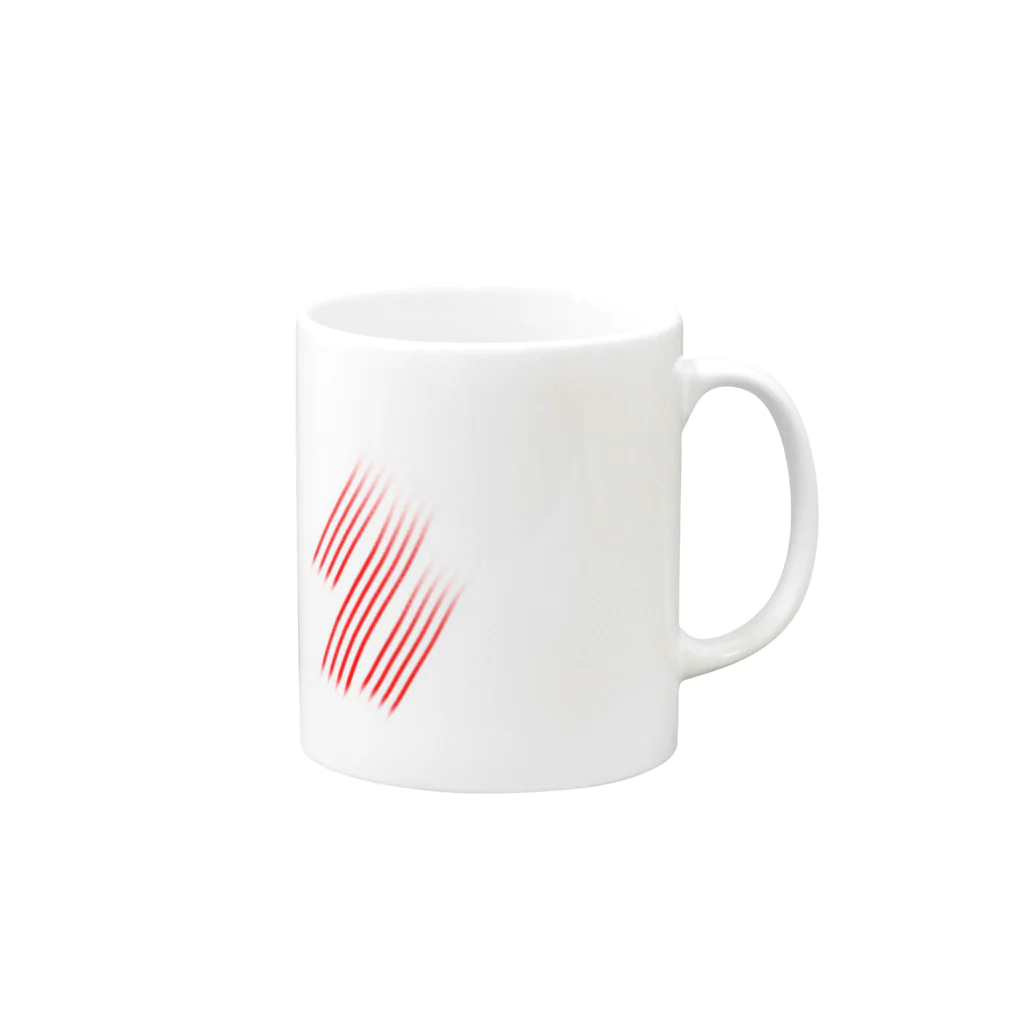 mamamarの赤斜線 Mug :right side of the handle