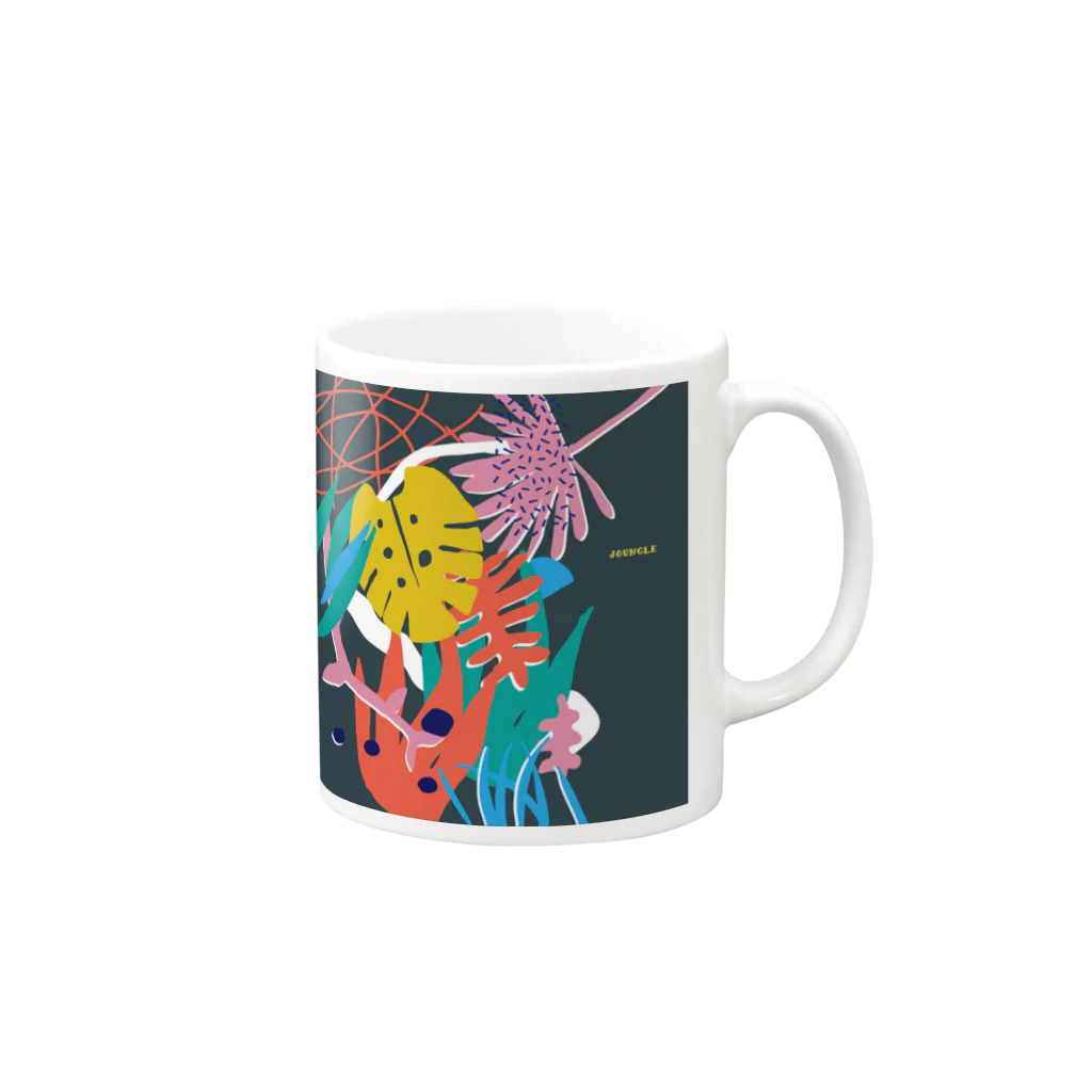 活気クラブの活気グラフィック「ジャングル」 Mug :right side of the handle