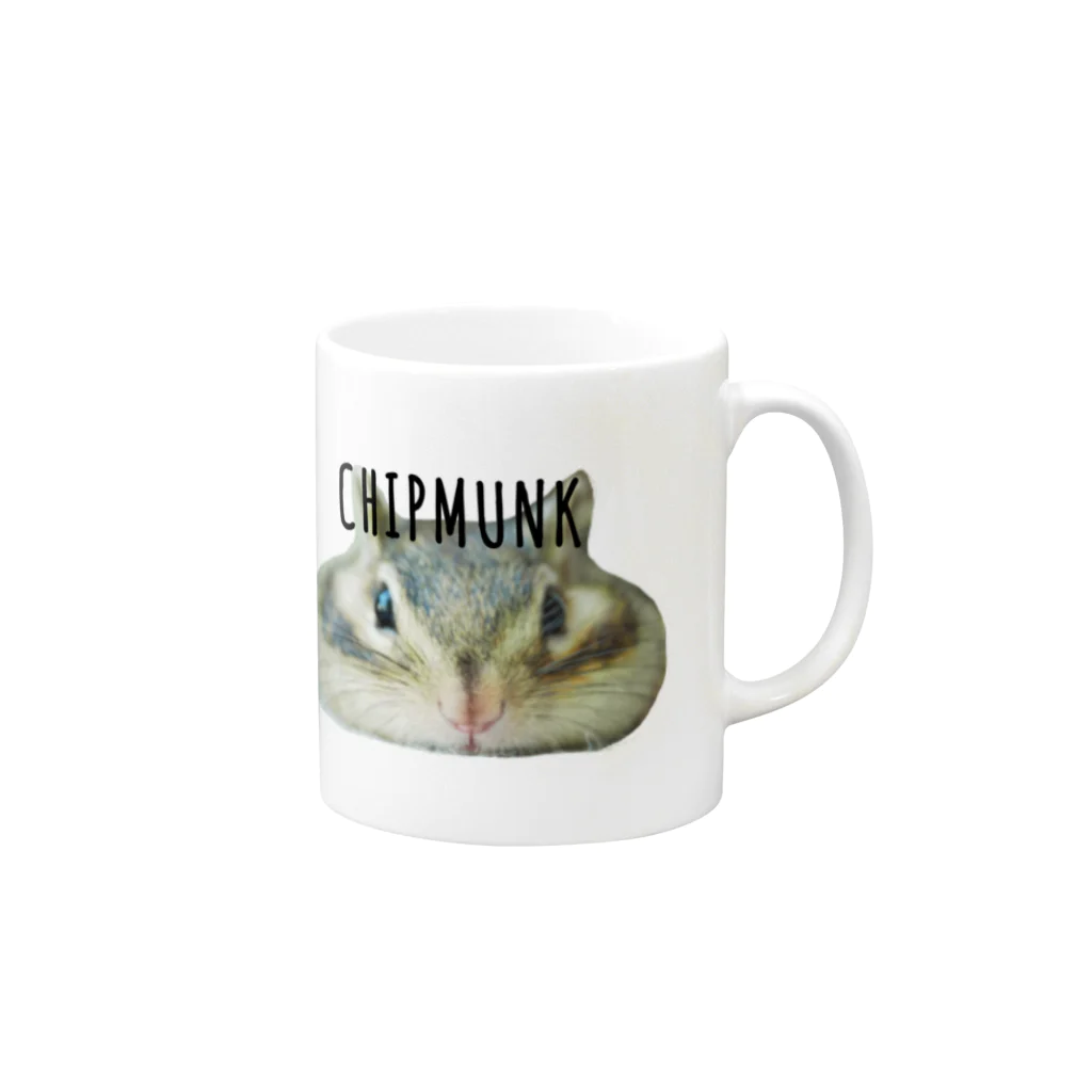 coco_chipmunkのlittleanimal シマリス Mug :right side of the handle