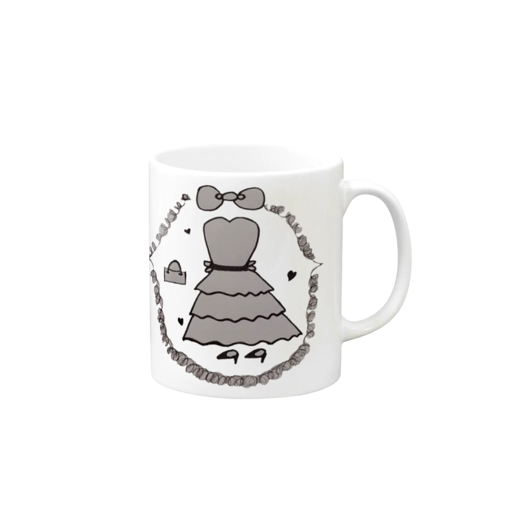 K_T_Nのステキにドレスアップ Mug :right side of the handle