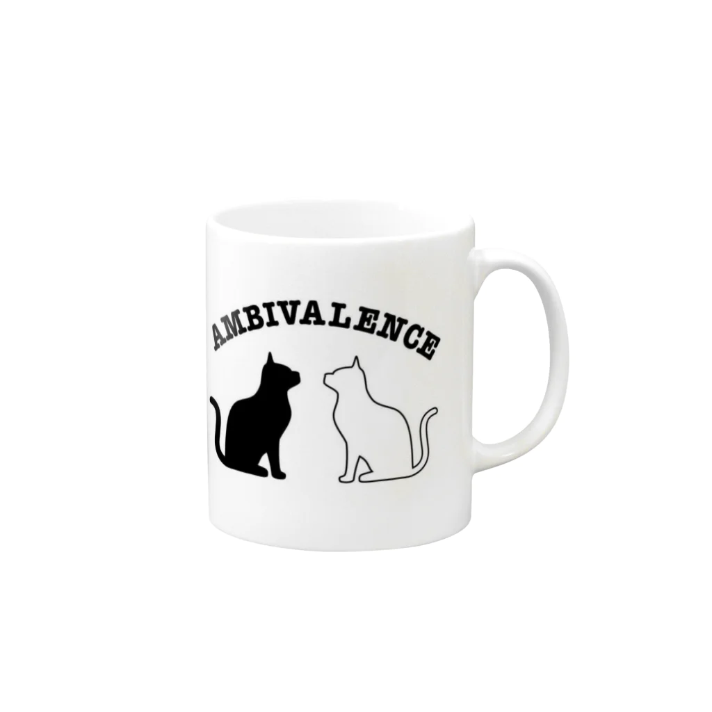 ambivalence official goodsのアンビバキャット Mug :right side of the handle