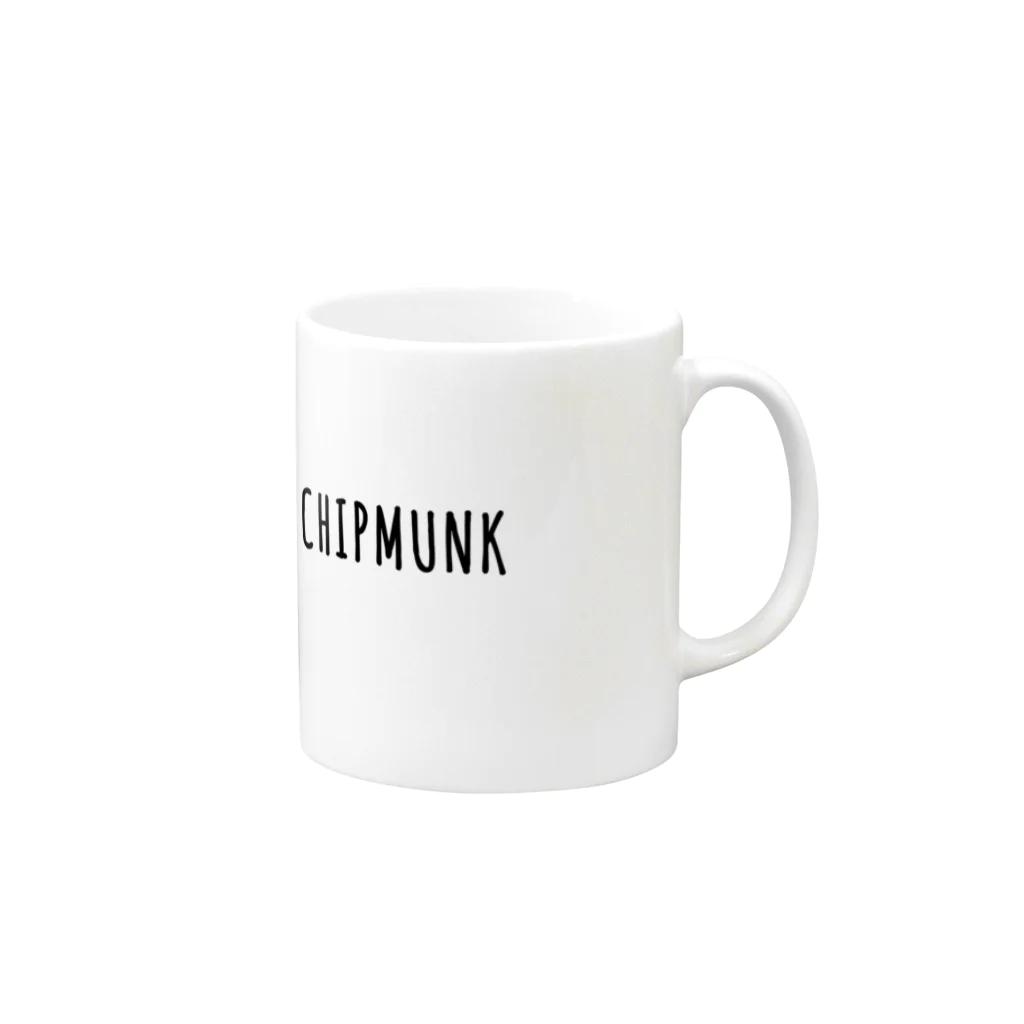 coco_chipmunkのシマリスロゴシリーズ Mug :right side of the handle