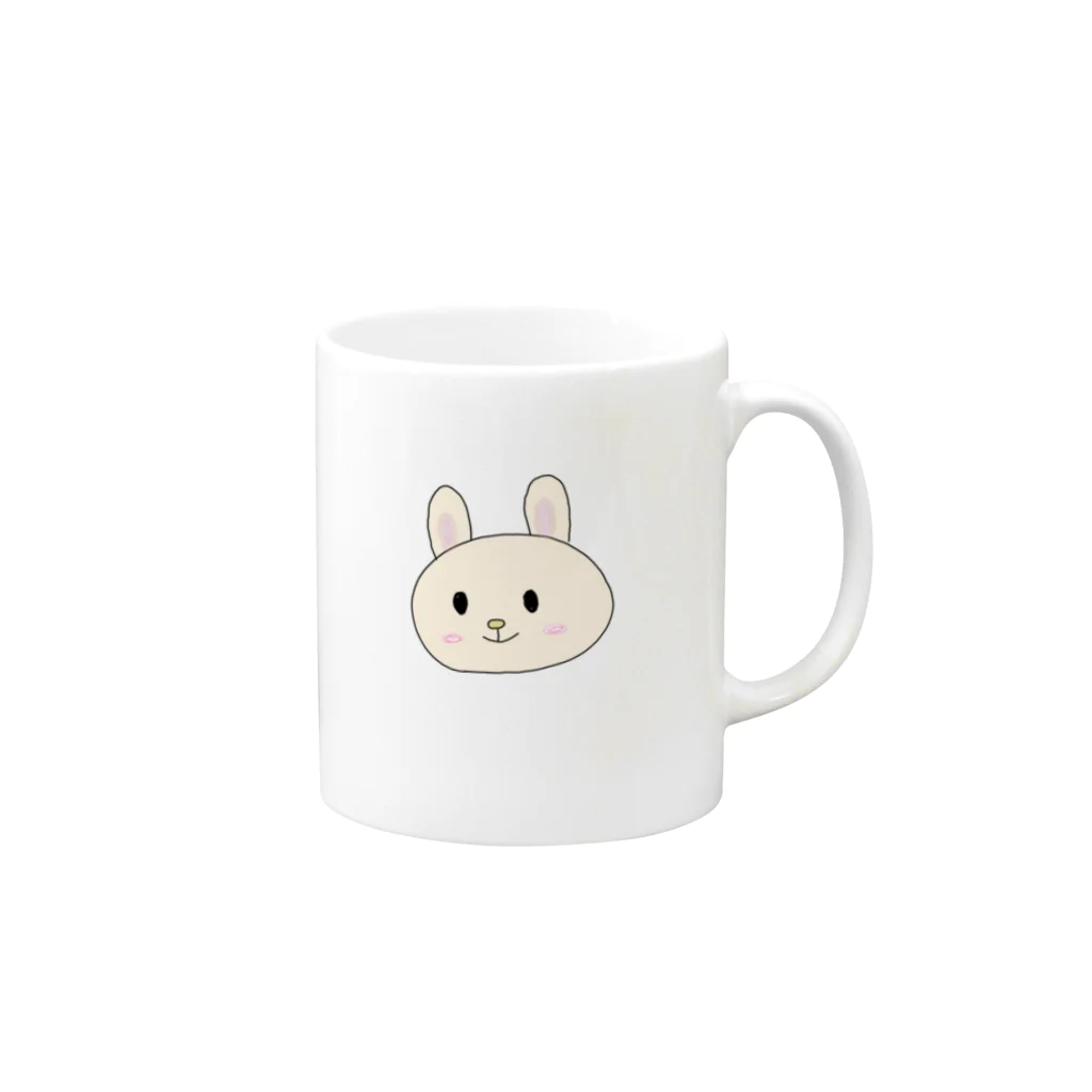 うさたぬのうさうさうさぎ Mug :right side of the handle