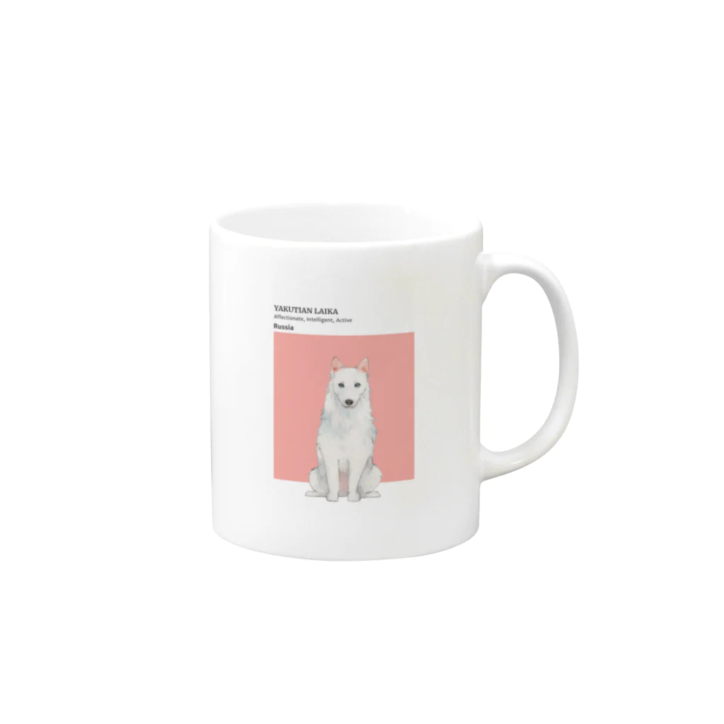 東京奮起させるの犬 ヤクーチアン ライカ  Mug :right side of the handle