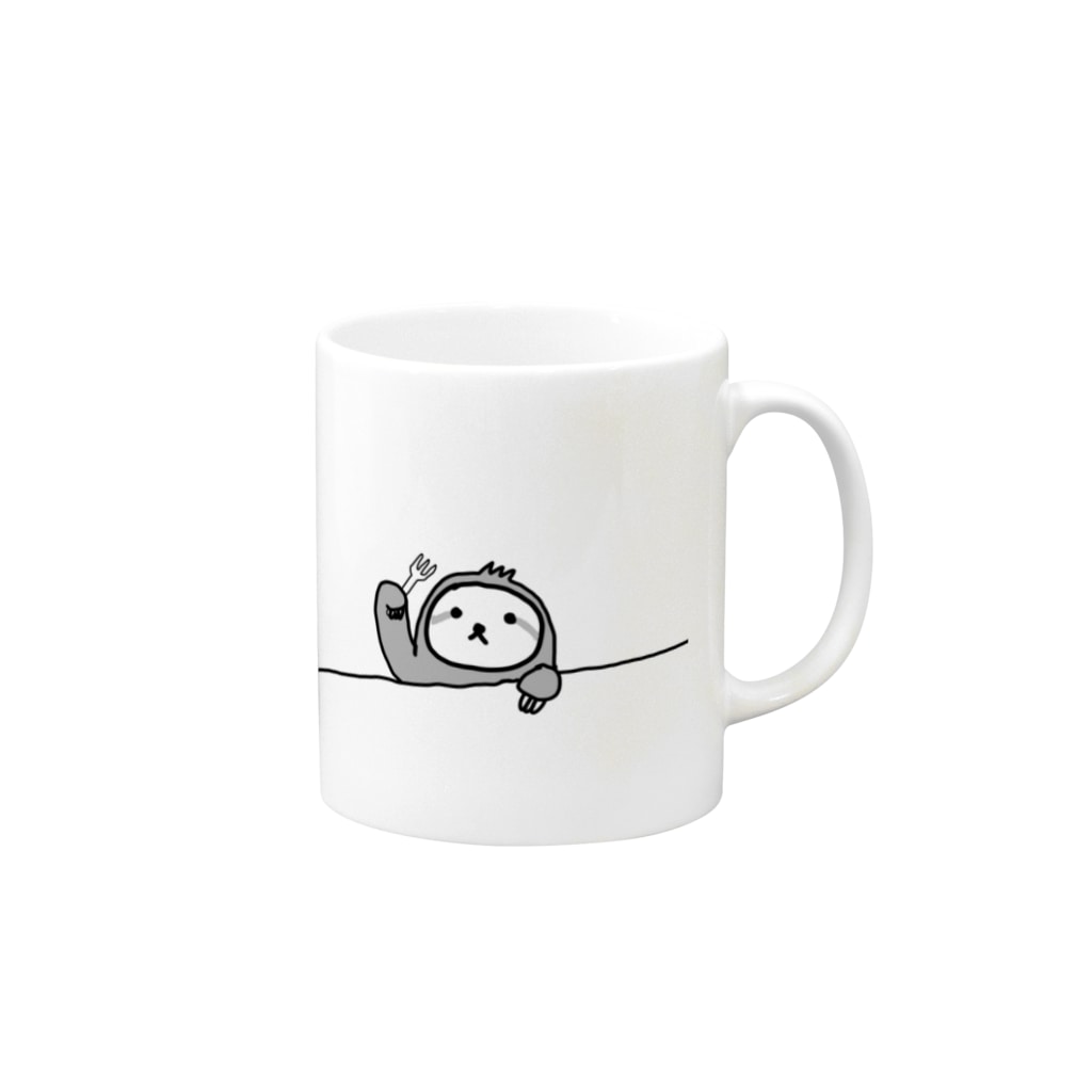 RU DESIGNのふにゃまるさん Mug :right side of the handle