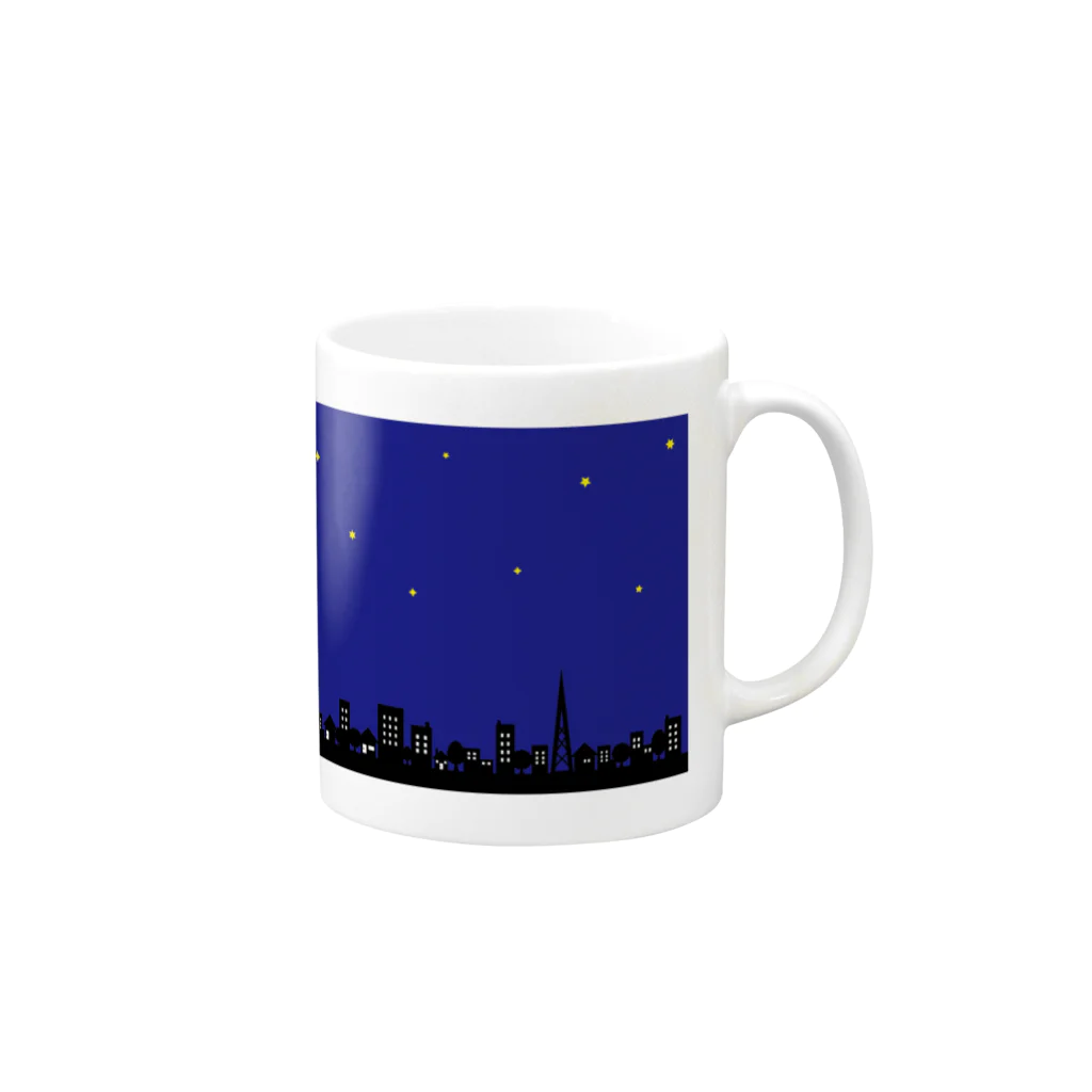 🍊の夜空 Mug :right side of the handle