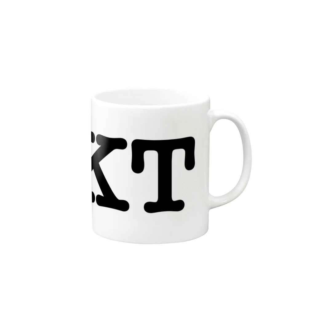 SHOP W　SUZURI店のI ♥ Kiji Tora　マグカップ Mug :right side of the handle