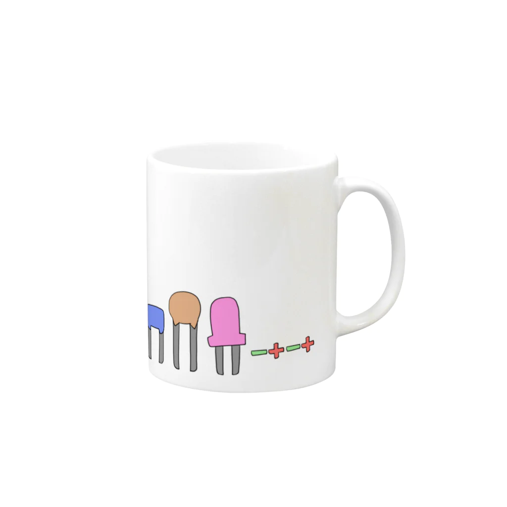 asukataguiの電子部品なマグカップ Mug :right side of the handle