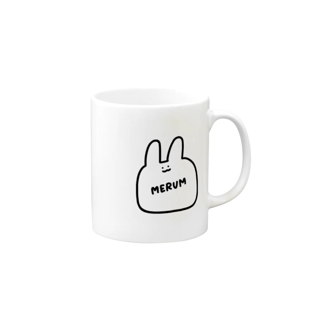 mermu ꪔ̤̱の餅うさぎ   merum Mug :right side of the handle