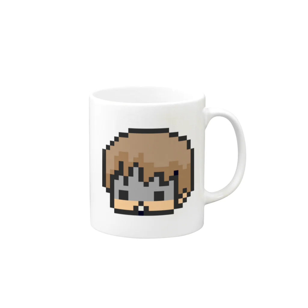 どっと屋いさわのガーン！な少年 Mug :right side of the handle