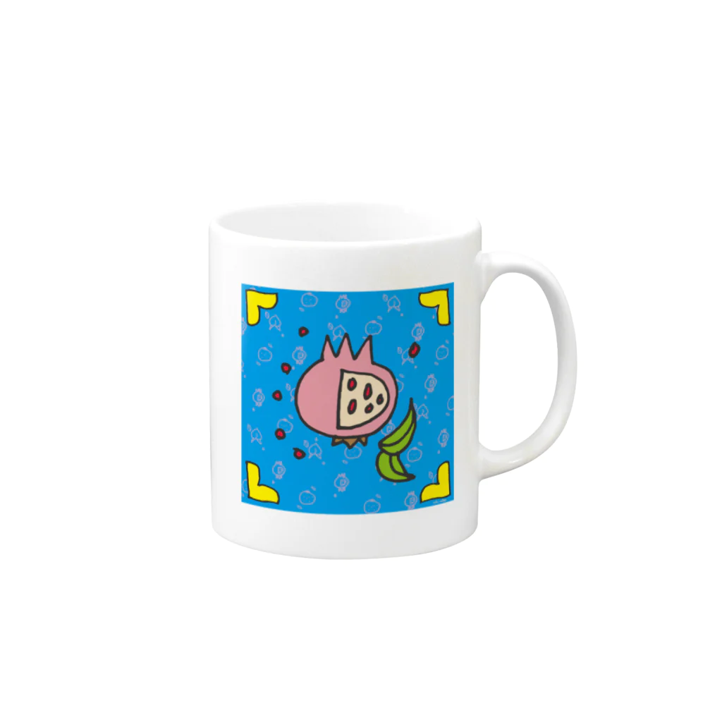 ❤#NuCw/kabotya❤の三柑正方形 Mug :right side of the handle