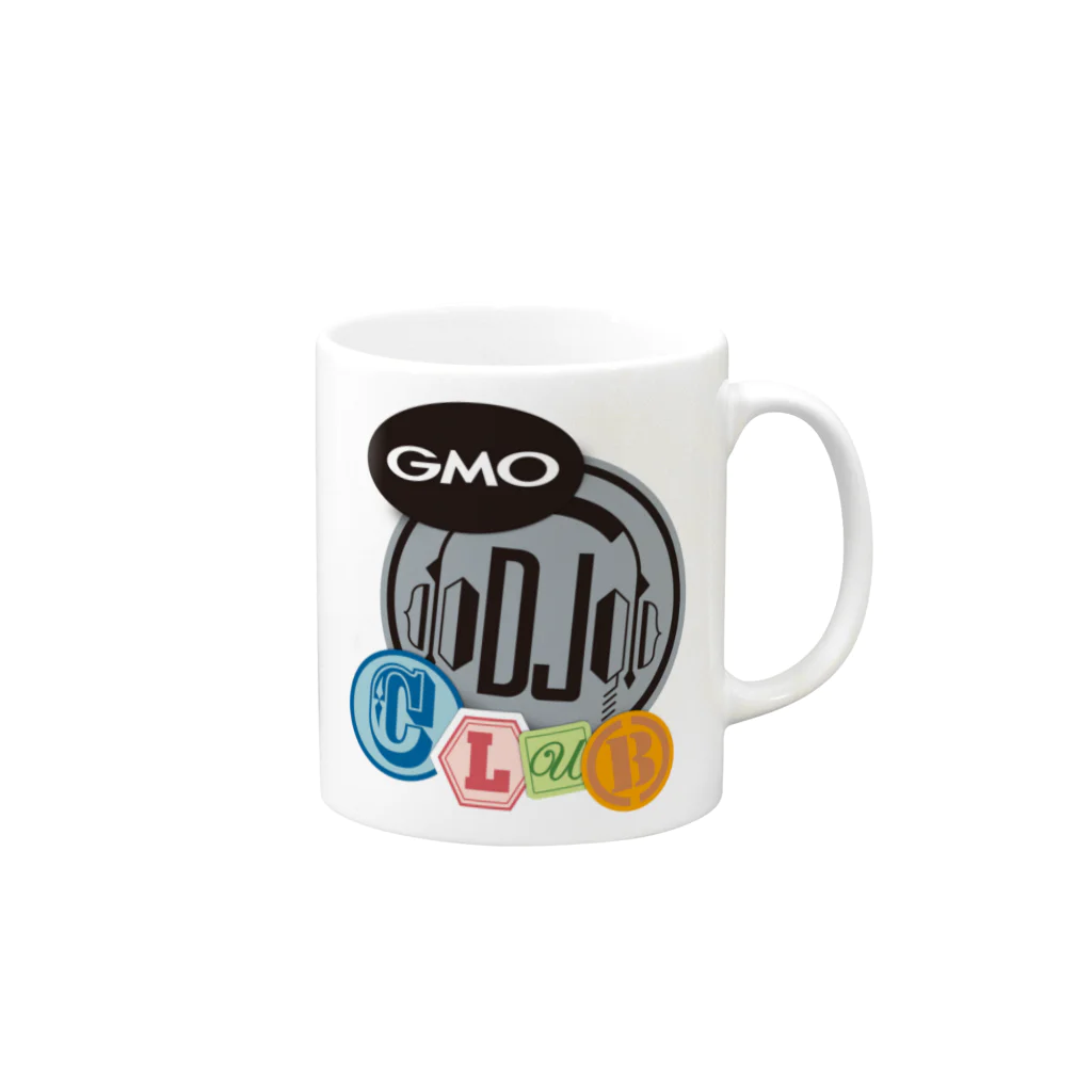 GMO DJ部のGMO DJ部ロゴ（COLOR） マグカップの取っ手の右面