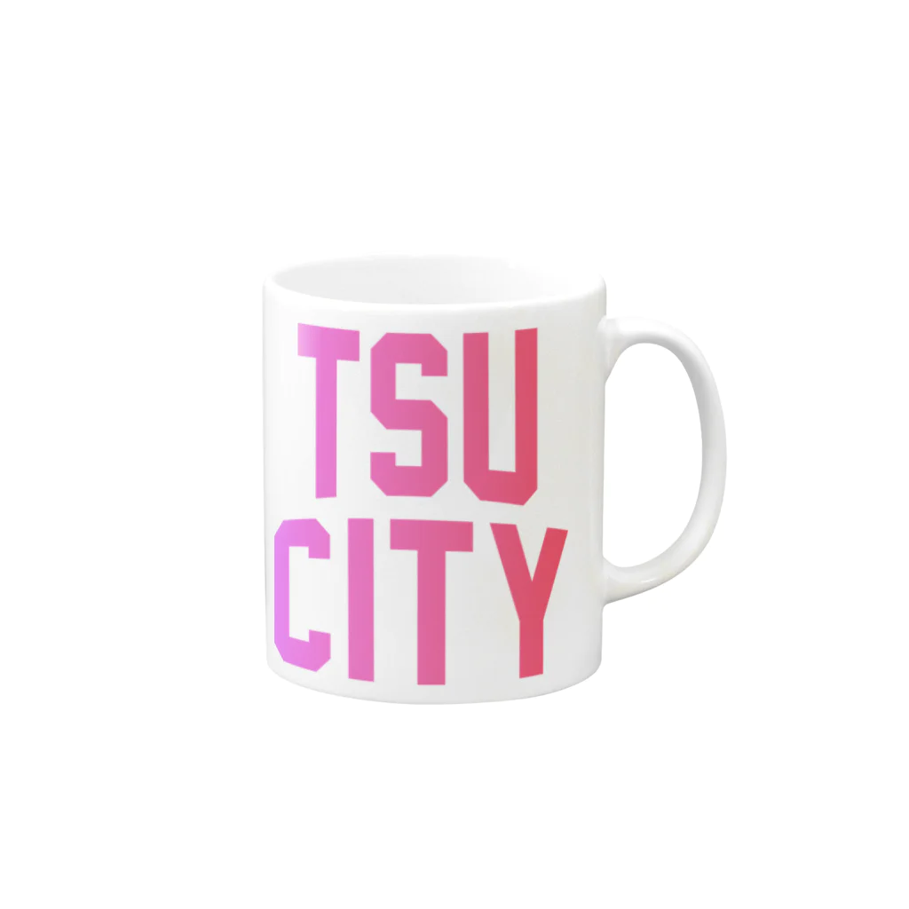 JIMOTOE Wear Local Japanの津市 TSU CITY Mug :right side of the handle