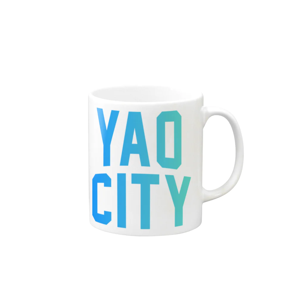 JIMOTO Wear Local Japanの八尾市 YAO CITY Mug :right side of the handle