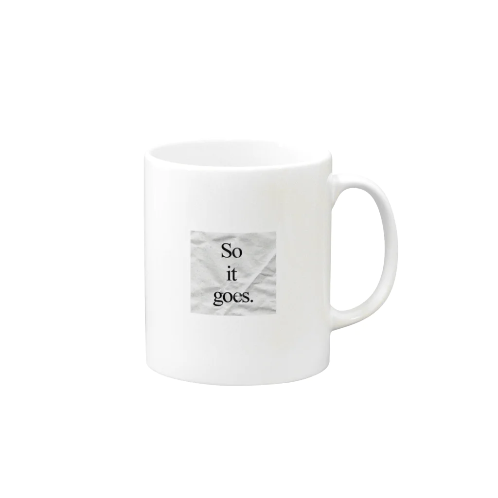 NAZONAZO-StoreのSo it goes Mug :right side of the handle