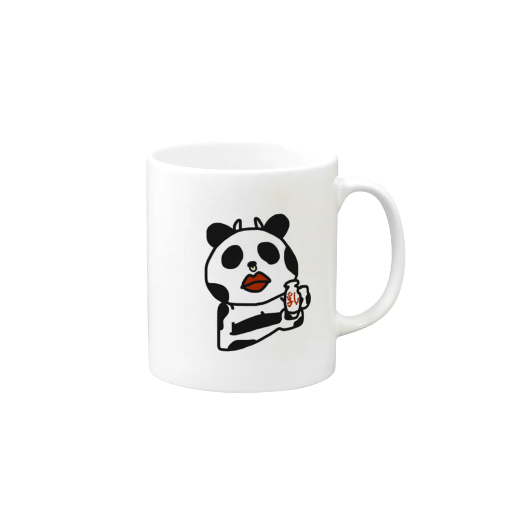 くちびるぱんだのせくしーくちびるぱんだ Mug :right side of the handle