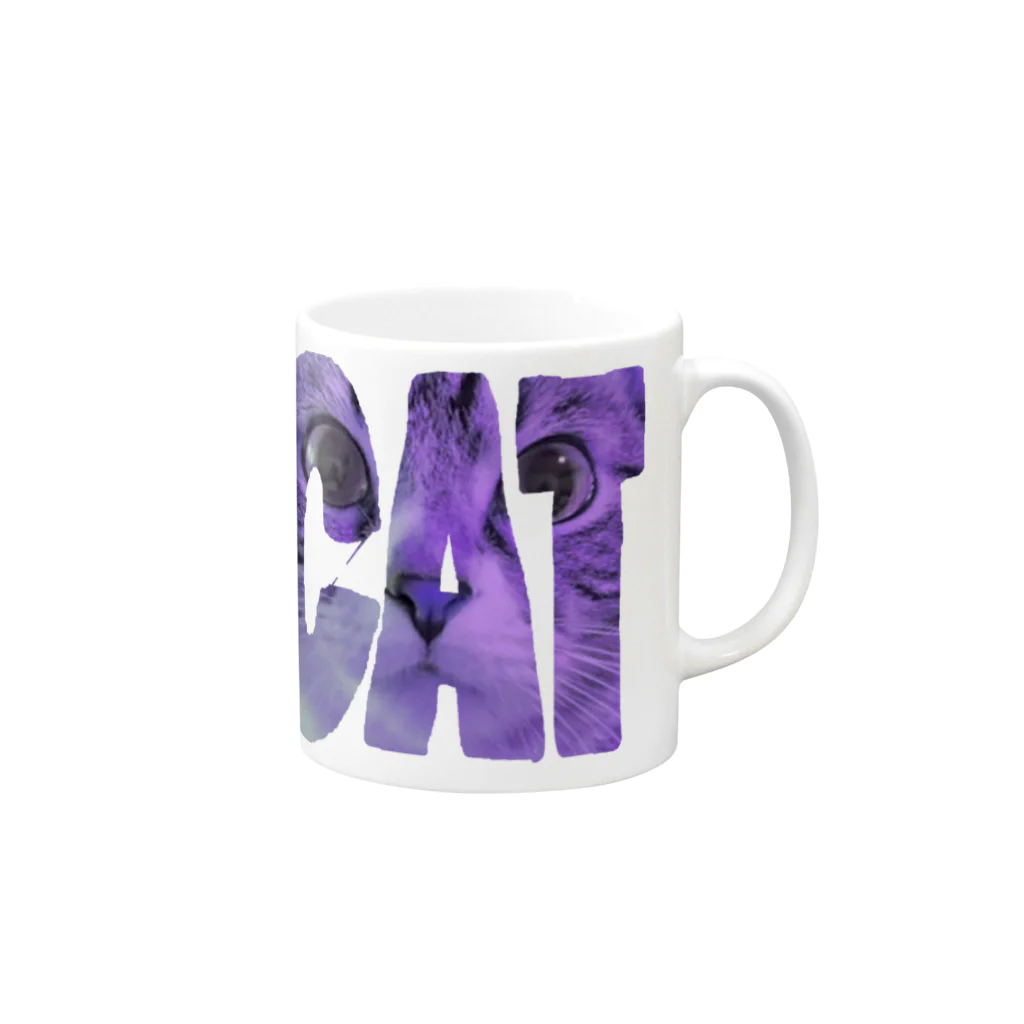 paro-tのCATなデザイン Mug :right side of the handle