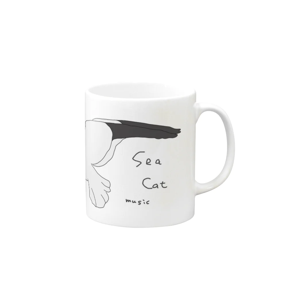 Sea Cat GoodsのSea Cat Music Vol.1 Icon マグカップの取っ手の右面