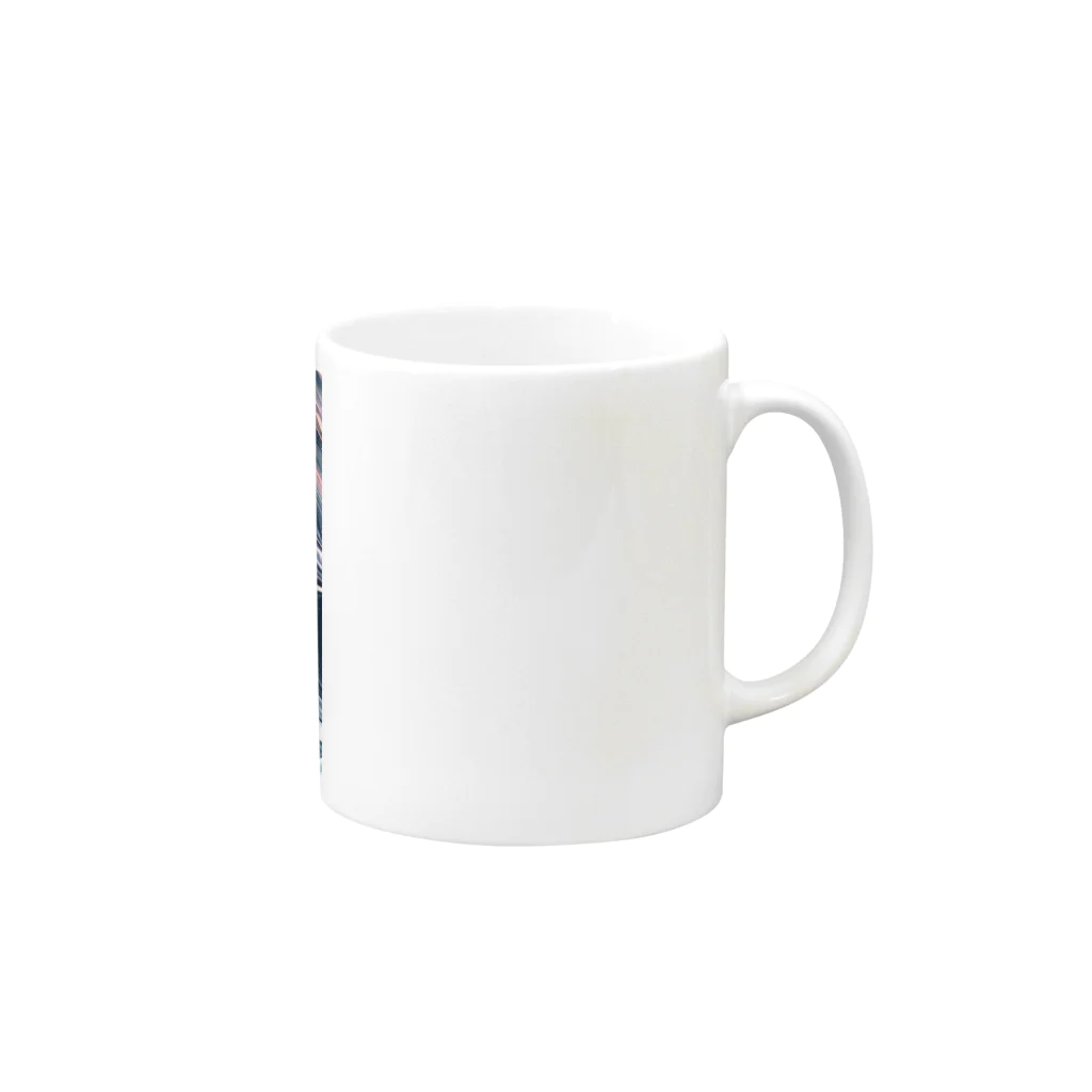 ya-pyのマーブル ギャラクシー 宇宙 Mug :right side of the handle