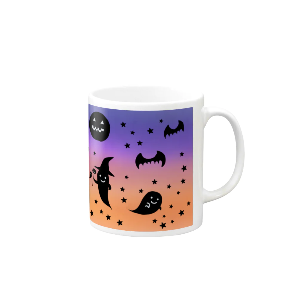 Je te veuxのおばけパレード グラデ空 Mug :right side of the handle
