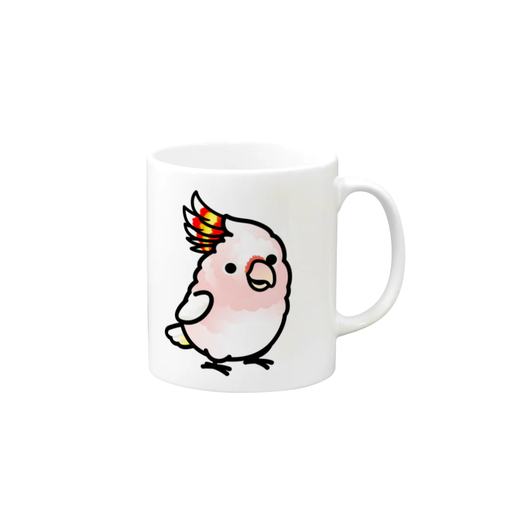 Cody the LovebirdのChubby Bird クルマサカオウム Mug :right side of the handle